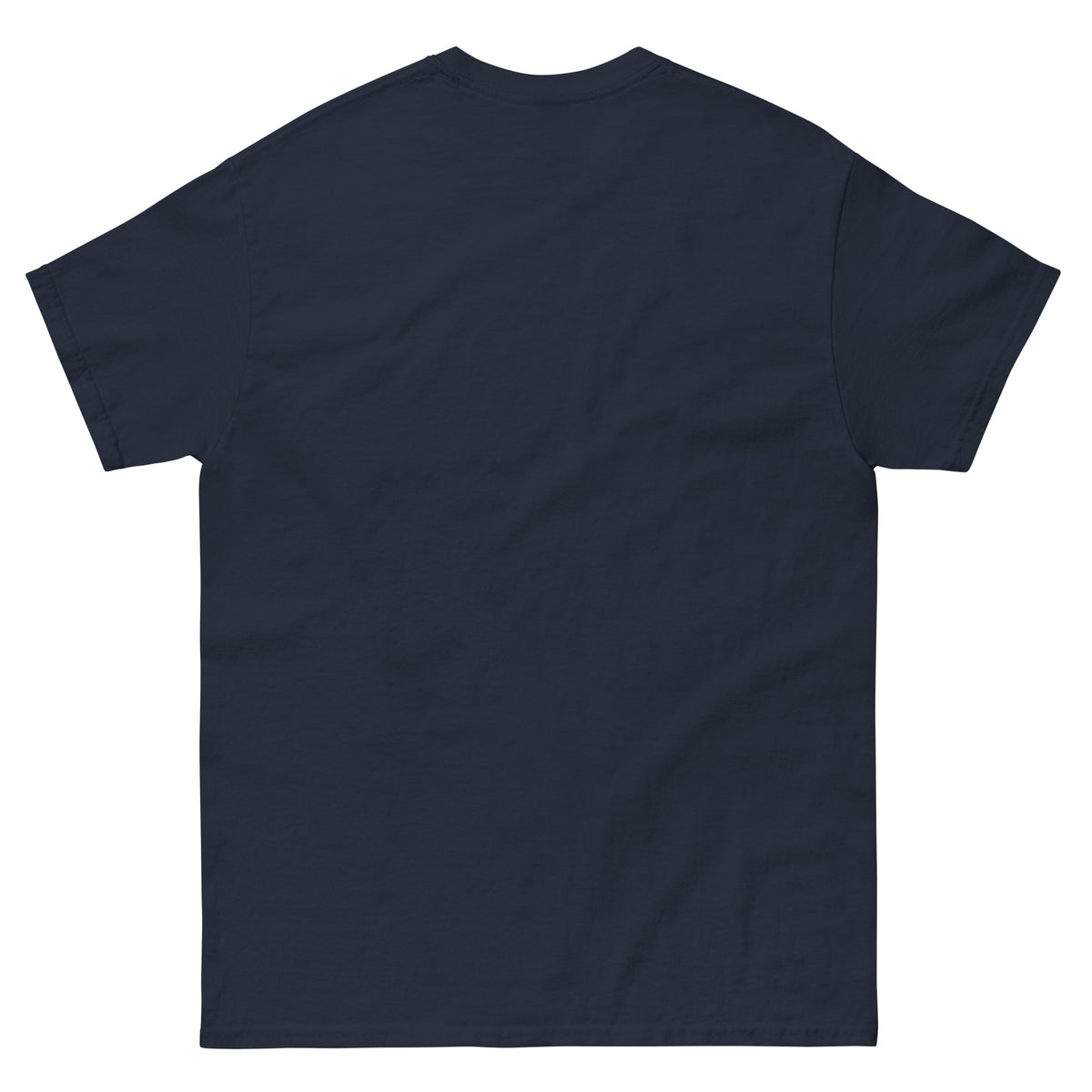 Original Slashed Apparel Logo custom t shirt, Navy back view