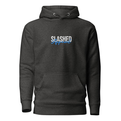 Slashed Apparel Logo Hoodies, Charcoal Front