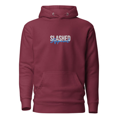 Front Maroon Logo Hoodie, Slashed Hockey Apparel