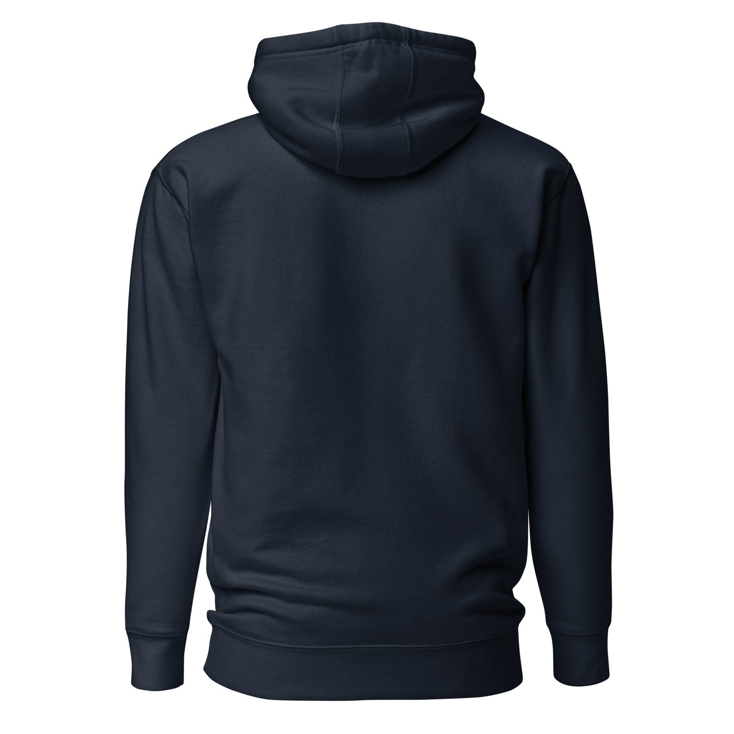 Navy Slashed Logo Hoodies, Back View Hockey Apparel